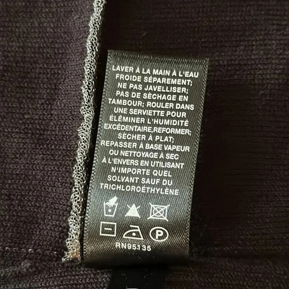 Lafayette 148 sz M vest wrap black and metallic mesh stripe cotton viscose EUC - Picture 8 of 8